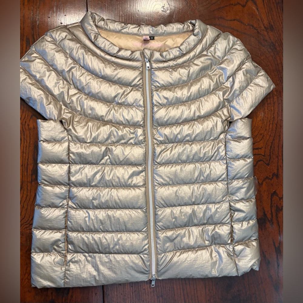 Cotes of London St. Ives Metallic Gold Lightweight Down Vest - Medium - Like New
